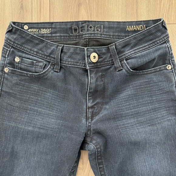 DL1961 Amanda 4 Way Stretch Skinny Jeans Dark Blue 26 - Picture 8 of 8
